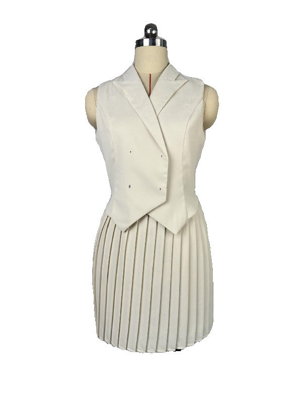 Women vest pleated skirt 2 piece setsvest pleated skirt casualsuit
More than 200 people will purchase additional items