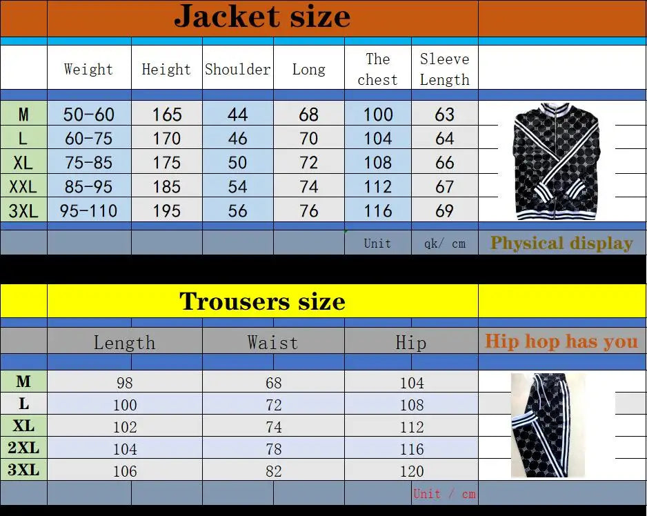 Men' 3D Plaid Sports Gentlemen Sets Jacket Men Set Tracksuit Street Fashi Trend Fashion Stand-up Collar Zipper Sportswear Suit