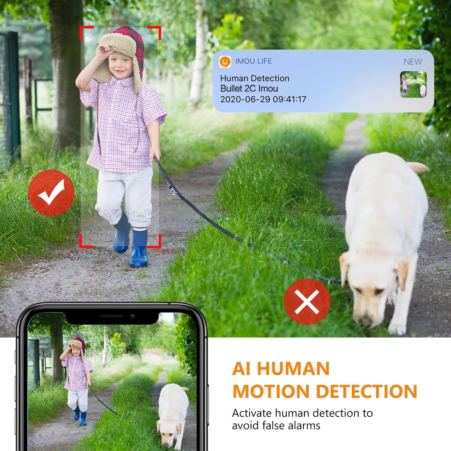 IMOU Wifi Outdoor Camera Bullet 2C 4MP 2MP Surveillance IP Camera Automatic Tracking Weatherproof AI Human Detection