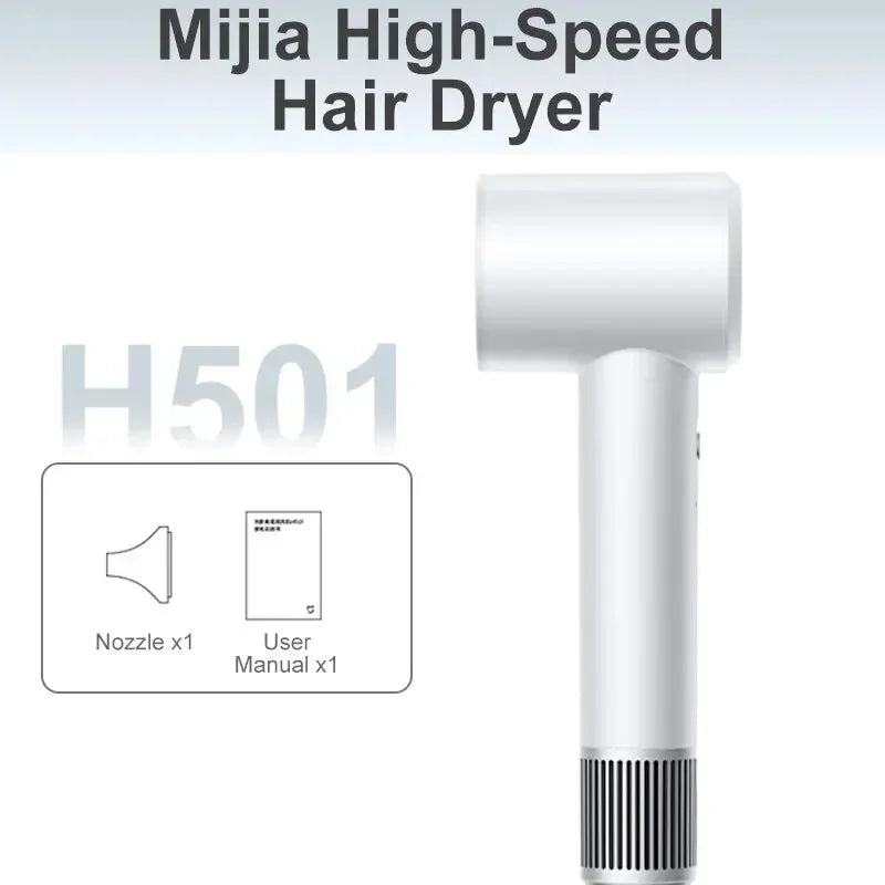 Xiaomi Mijia Електричний фен для волосся H501 Висока швидкість Негативні іони 110 000 об/хв Професійний догляд за волоссям 62 м/с вітер 1600 Вт Швидке сушіння