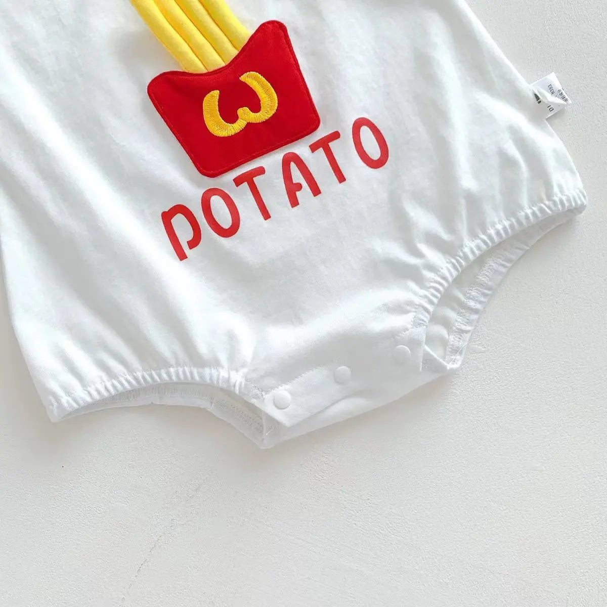 Baby Onesie Infant Clothes Girls Boys One Piece with Sock 3D French Fries Cute Jumpsuit 100% Cotton Newborn Baby Cosplay Clothes