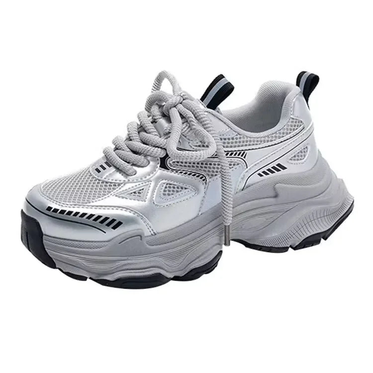 Women Sneakers Platform Flat Shoes Trainers Ladies Thick Sole Sneakers Fashion Casual Shoes Thick Sole Tennis Vulcanized Shoes