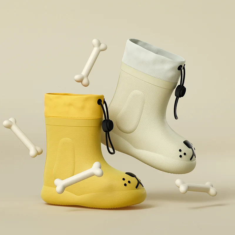 Children Rain Boots for Boys Girls Rain Boots Waterproof Baby Non-slip Rubber Water Shoes Children Rainboots four Seasons Remova