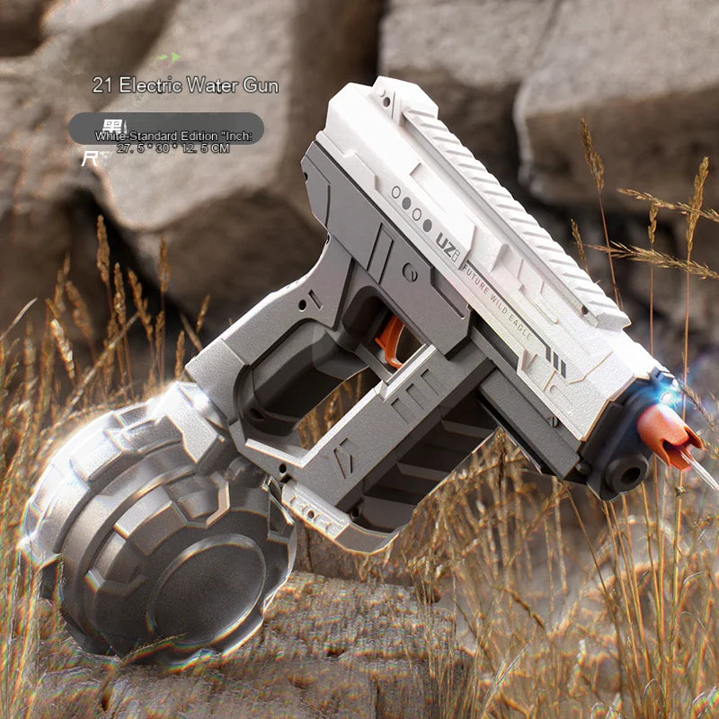Fullyautomatic Electric Water Gun Shoot Toys UZI Three Function Dual Mode Automatic water A Water Gun With A Scope And Stock