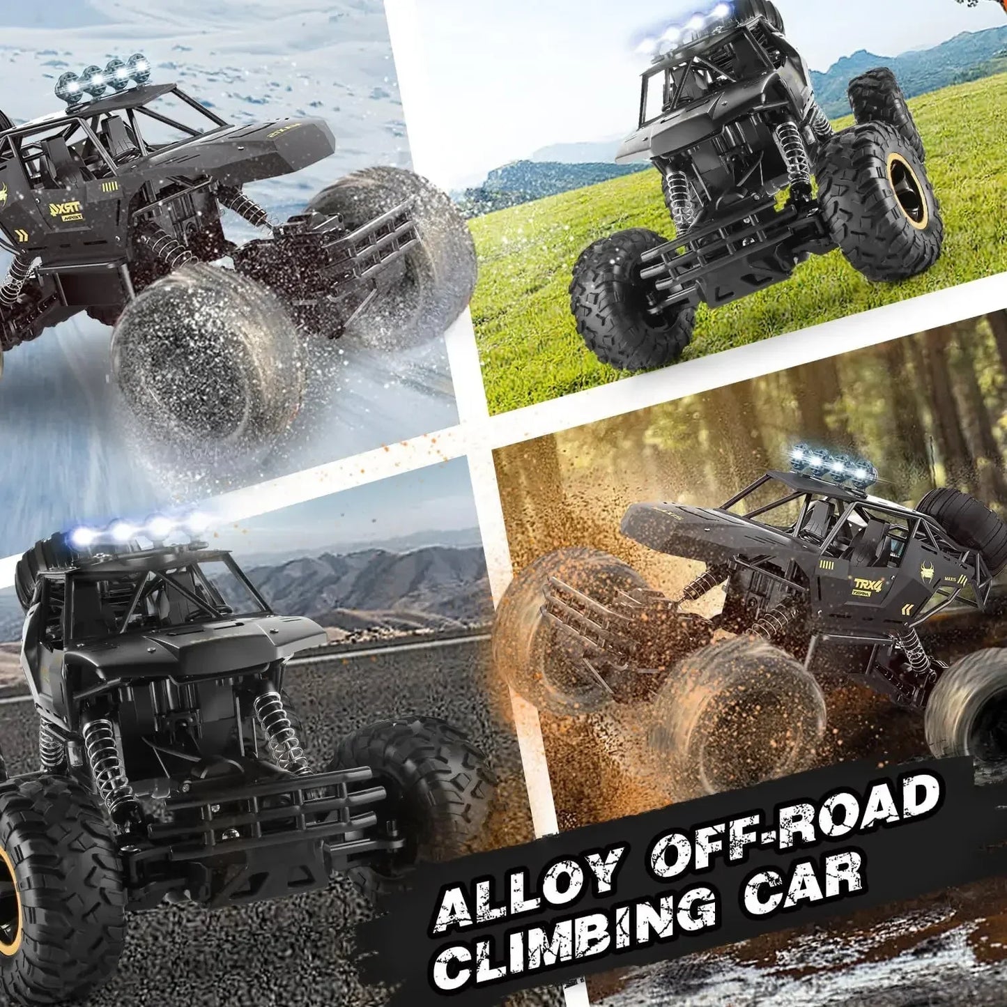 4WD RC автомобіль 1:12 позашляховик 4x4 радіокерований автомобіль баггі вантажівка для гонок дрифт з LED підсвіткою іграшка подарунок для хлопчиків дівчаток дітей