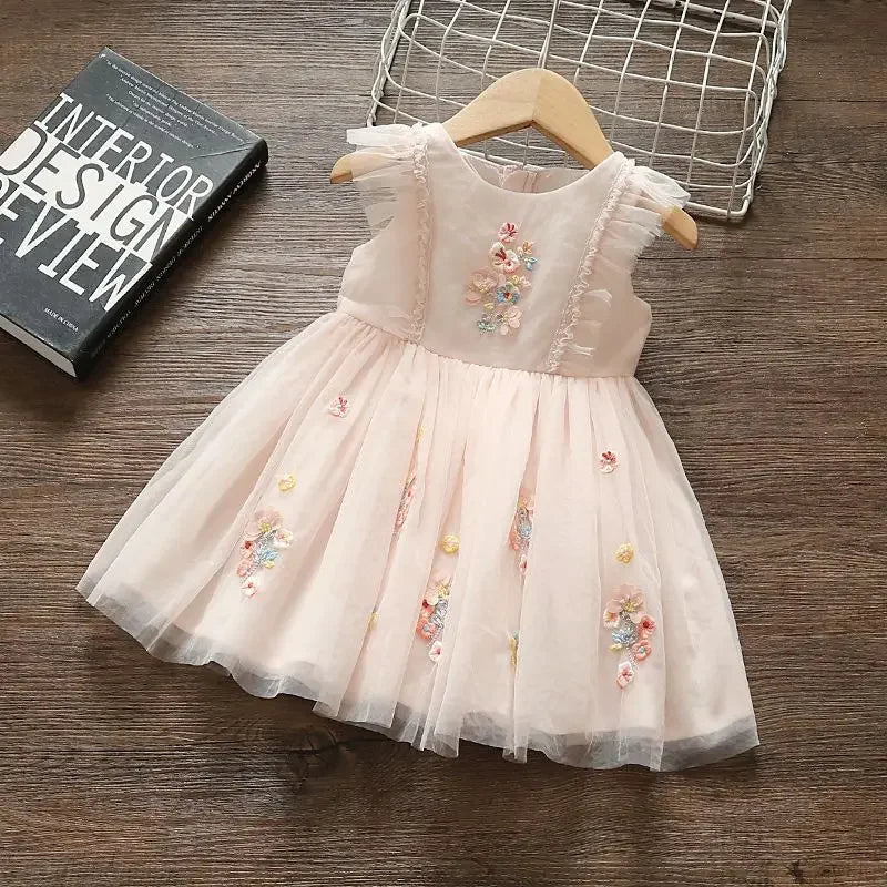 Дівчата Baby Літня сукня Туту Модна мереживо Лоліта Сукні на день народження Дівчата Діти Принцеса Vestidos Дитячий одяг
