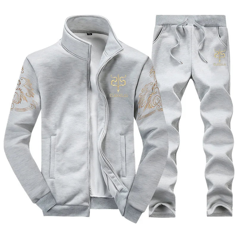 2024 Men's Casual Suit Youth Stand Collar Spring and Autumn Men's Fashion Sports Embroidered Sweatshirt Jacket