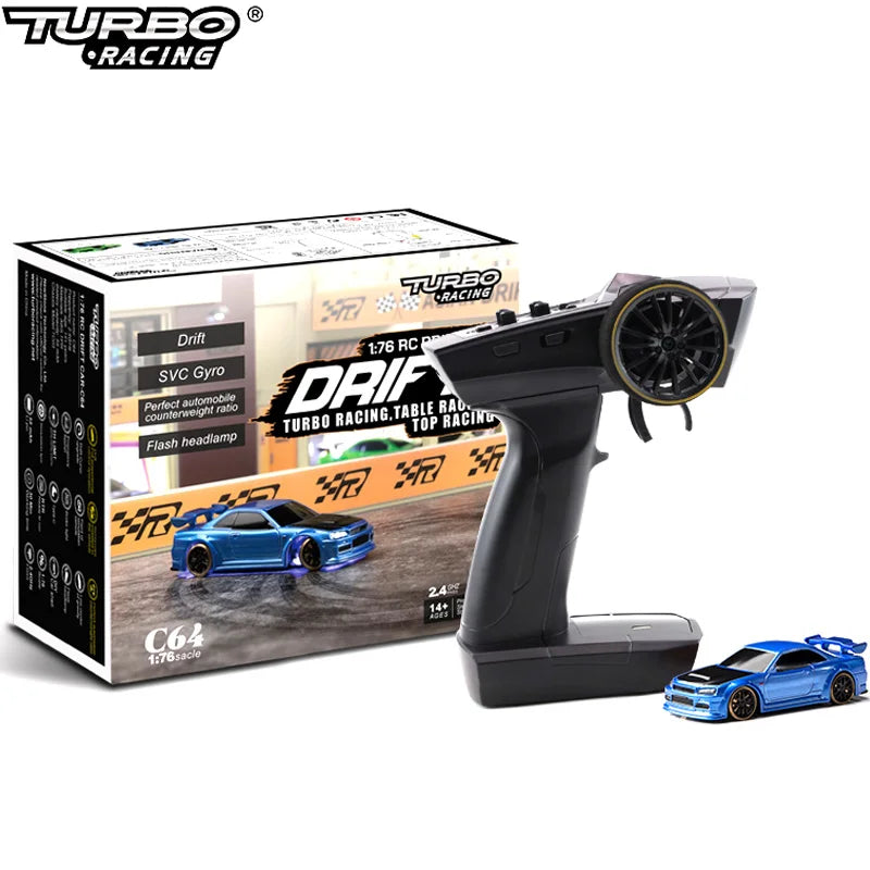 Turbo Racing 1:76 C64 C73 C72 C74 Дрифт RC автомобіль з гіроскопом, радіокеруванням, повністю пропорційним пультом дистанційного керування, іграшки RTR комплект для дітей та дорослих