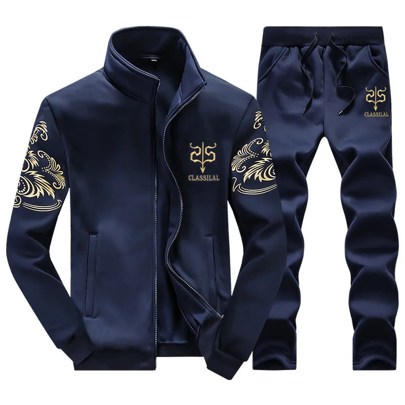 2024 Men's Casual Suit Youth Stand Collar Spring and Autumn Men's Fashion Sports Embroidered Sweatshirt Jacket