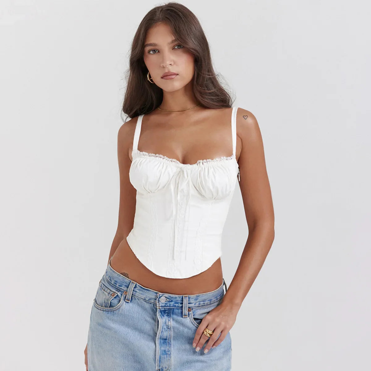 Sexy Lace Floral Corset Short Dress Women's Slip White Yellow Casual Bandage Dresses Female Clothing Party Birthday Summer 2025