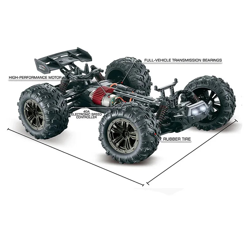 Автомобіль Xinlehong 9135 RC 1:16 2.4G 4WD 36 км/год Високошвидкісний вантажівка з дистанційним керуванням Дрифт вантажівка для трюків Іграшка-подарунок для дітей
