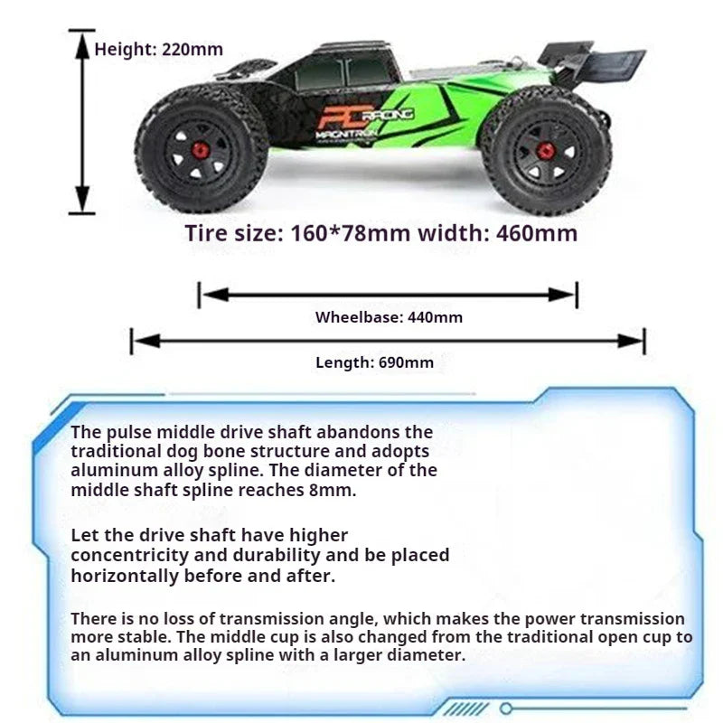 PD RACING 1/6 MAGNITRON 6S RTR Безщітковий Внедорожник Стант-Трак РК Електрична Модель Автомобіля з Дистанційним Керуванням