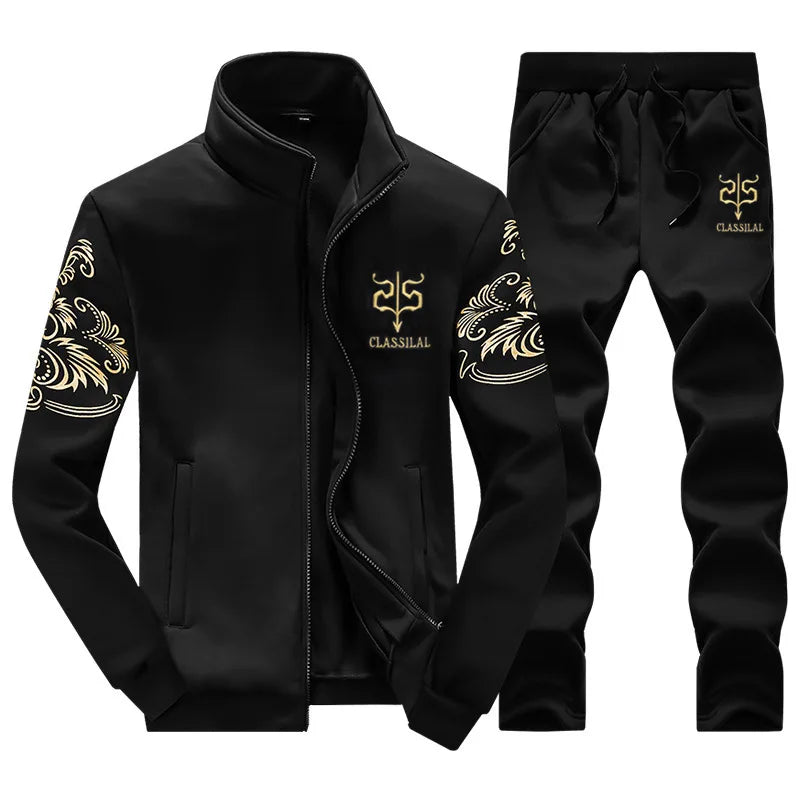 2024 Men's Casual Suit Youth Stand Collar Spring and Autumn Men's Fashion Sports Embroidered Sweatshirt Jacket