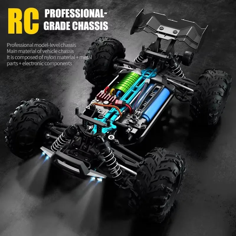 1:16 4WD RC автомобіль 70 км/год або 50 км/год з LED пультом дистанційного керування, високошвидкісний дрифт-монстр 4x4 вантажівка для дітей проти Wltoys 144001 іграшки