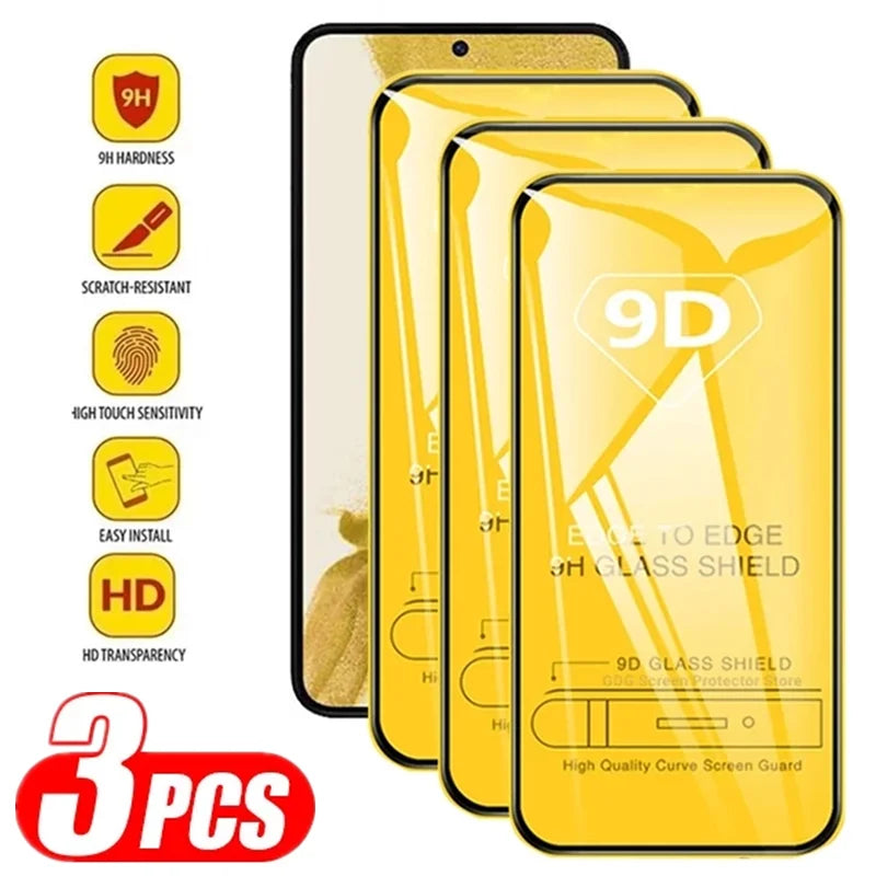 9D загартоване скло для Samsung Galaxy A13 A53 A52 A32 A12 A50 A51 A52S A72 A54 A33 A71 A21S A73 M12 M52 M31 S10E захисна плівка для екрану