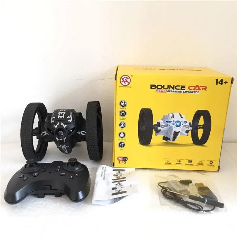 2.4G RC трюкова машина з підстрибуванням, гнучкі колеса, обертання, світлодіодне підсвічування, пульт дистанційного керування, іграшка для дня народження, подарунок 12+ років