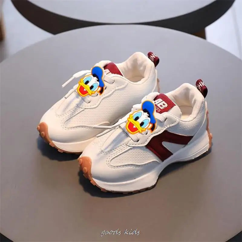 Дитячі кросівки Mickey Duck Shoes Stitch, зручні для весни та осені, для дівчаток, мультяшні дитячі бігові кросівки