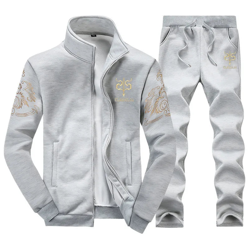 2024 Men's Casual Suit Youth Stand Collar Spring and Autumn Men's Fashion Sports Embroidered Sweatshirt Jacket