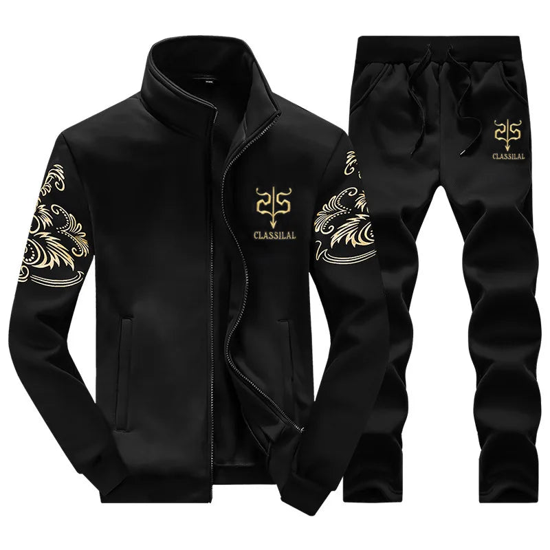 2024 Men's Casual Suit Youth Stand Collar Spring and Autumn Men's Fashion Sports Embroidered Sweatshirt Jacket