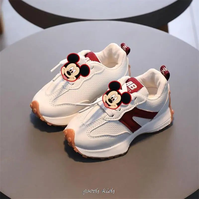 Дитячі кросівки Mickey Duck Shoes Stitch, зручні для весни та осені, для дівчаток, мультяшні дитячі бігові кросівки