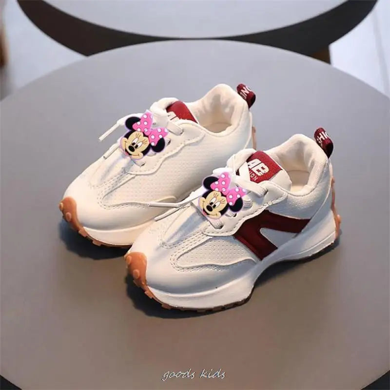 Дитячі кросівки Mickey Duck Shoes Stitch, зручні для весни та осені, для дівчаток, мультяшні дитячі бігові кросівки