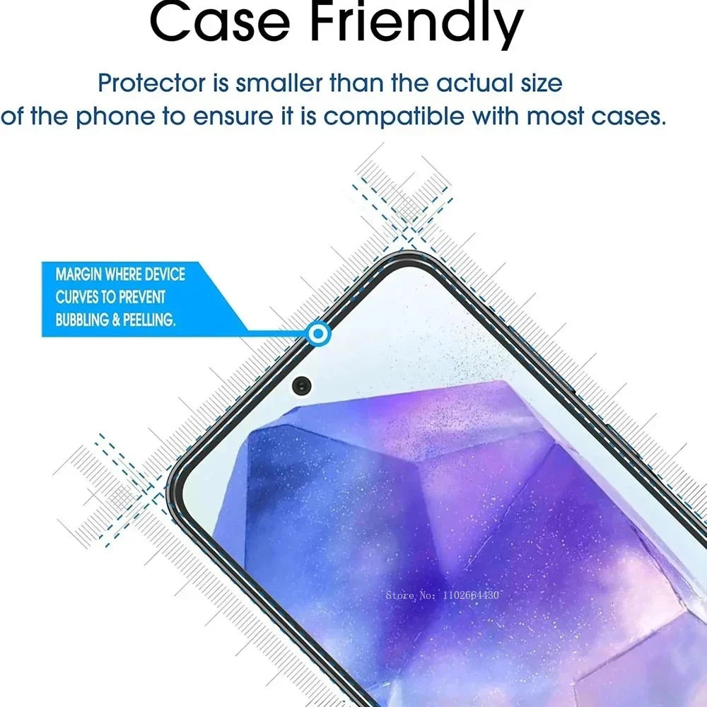 2 шт. загартованого скла для Samsung Galaxy A13 A55 A35 A25 A15 A53 A73 Захисне скло для екрану Galaxy A05 A14 A24 A34 5G A41 A54 A80