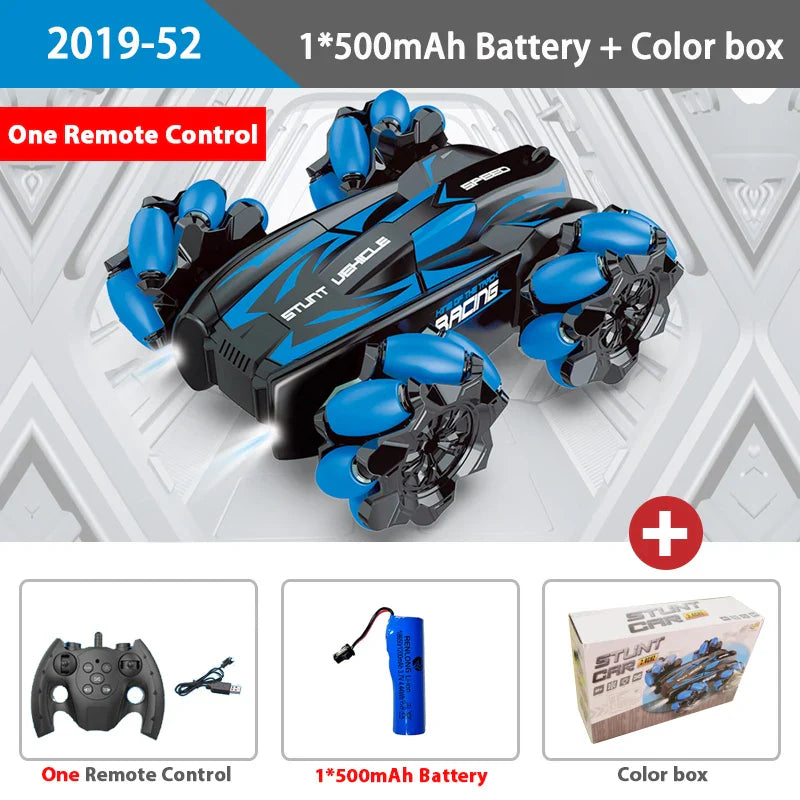 Гарячий F1 Drift RC автомобіль з LED підсвіткою, музикою, 2.4G радіокеруванням з жестами рукавички, спрей-стант автомобіль 4WD, електрична іграшка для дітей