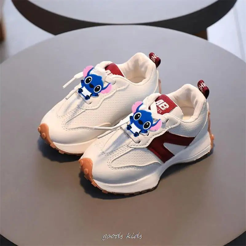 Дитячі кросівки Mickey Duck Shoes Stitch, зручні для весни та осені, для дівчаток, мультяшні дитячі бігові кросівки