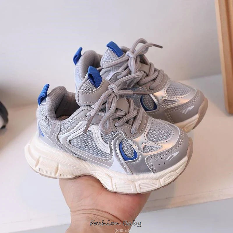 Spring/Autumn Breathable Mesh Casual Shoes for Boys Girls Kids Sneakers Footwears Flats Sport Running Shoes 3 Color