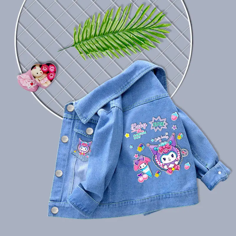 Baby Boys Girls Mickey Minnie Mouse Denim Jacket Clothes 2024 New Spring Autumn Toddler Kids Casual Outerwear Children Clothing