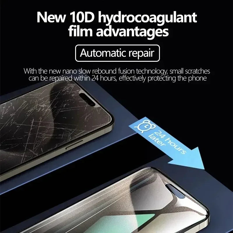 5 шт. повноекранна гідрогелева плівка для iPhone 13 12 11 14 15 Pro Max захисна плівка для екрану iPhone 16 PRO XR XS MAX 7 8 Plus, не скло