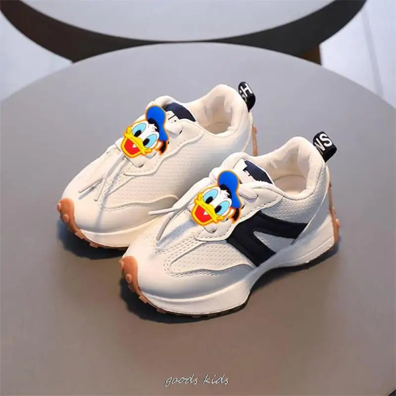 Дитячі кросівки Mickey Duck Shoes Stitch, зручні для весни та осені, для дівчаток, мультяшні дитячі бігові кросівки