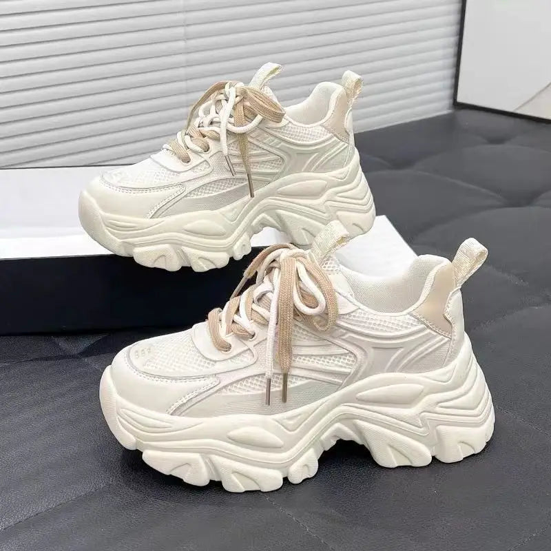 2025 New Women's Casual Shoes Mesh Breathable Platform Sneakers Versatile Fashion Designer High Quality Walking Shoes Zapatillas