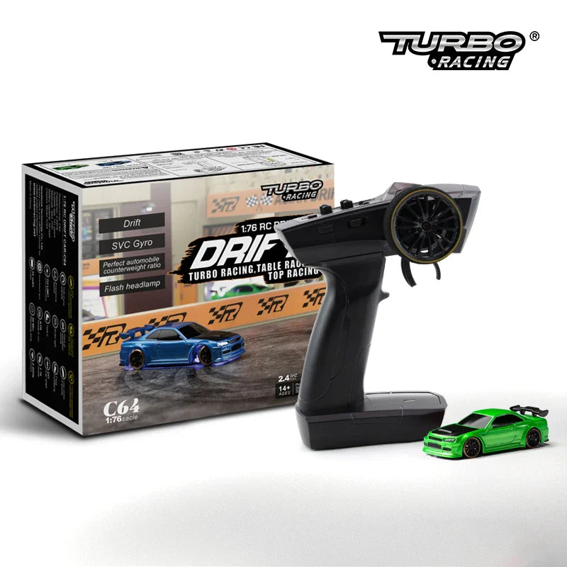 Turbo Racing 1:76 C64 C73 C72 C74 Дрифт RC автомобіль з гіроскопом, радіокеруванням, повністю пропорційним пультом дистанційного керування, іграшки RTR комплект для дітей та дорослих