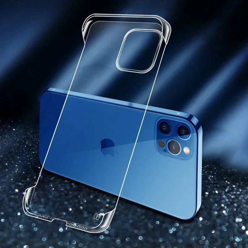 Тонкий безрамковий прозорий чохол для iPhone 16 15 14 13 12 Mini 11 Pro XS Max XR X 8 7 Plus SE 2022 прозоре пластикове покриття