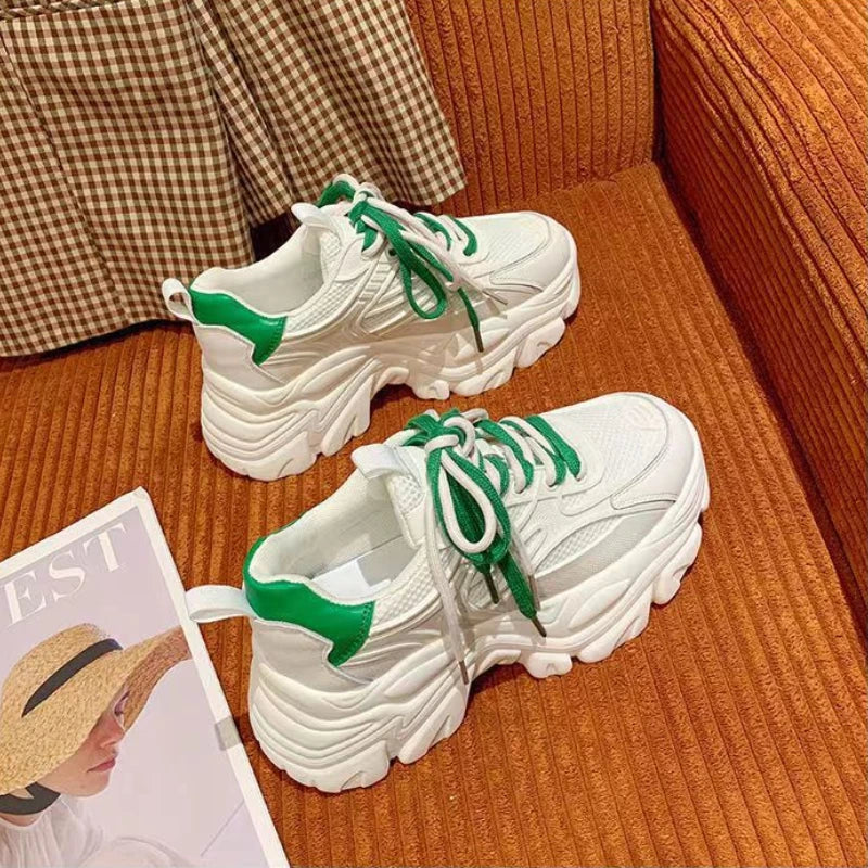 2025 New Women's Casual Shoes Mesh Breathable Platform Sneakers Versatile Fashion Designer High Quality Walking Shoes Zapatillas