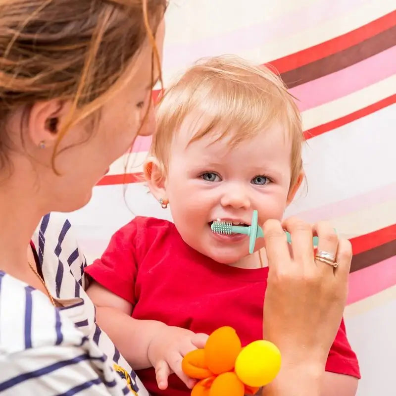 Дитяча зубна щітка 360Baby зубна щітка з присоском м'яка силіконова прорізувач для малюків, іграшки для прорізування зубів/пустушки-масажери ясен для