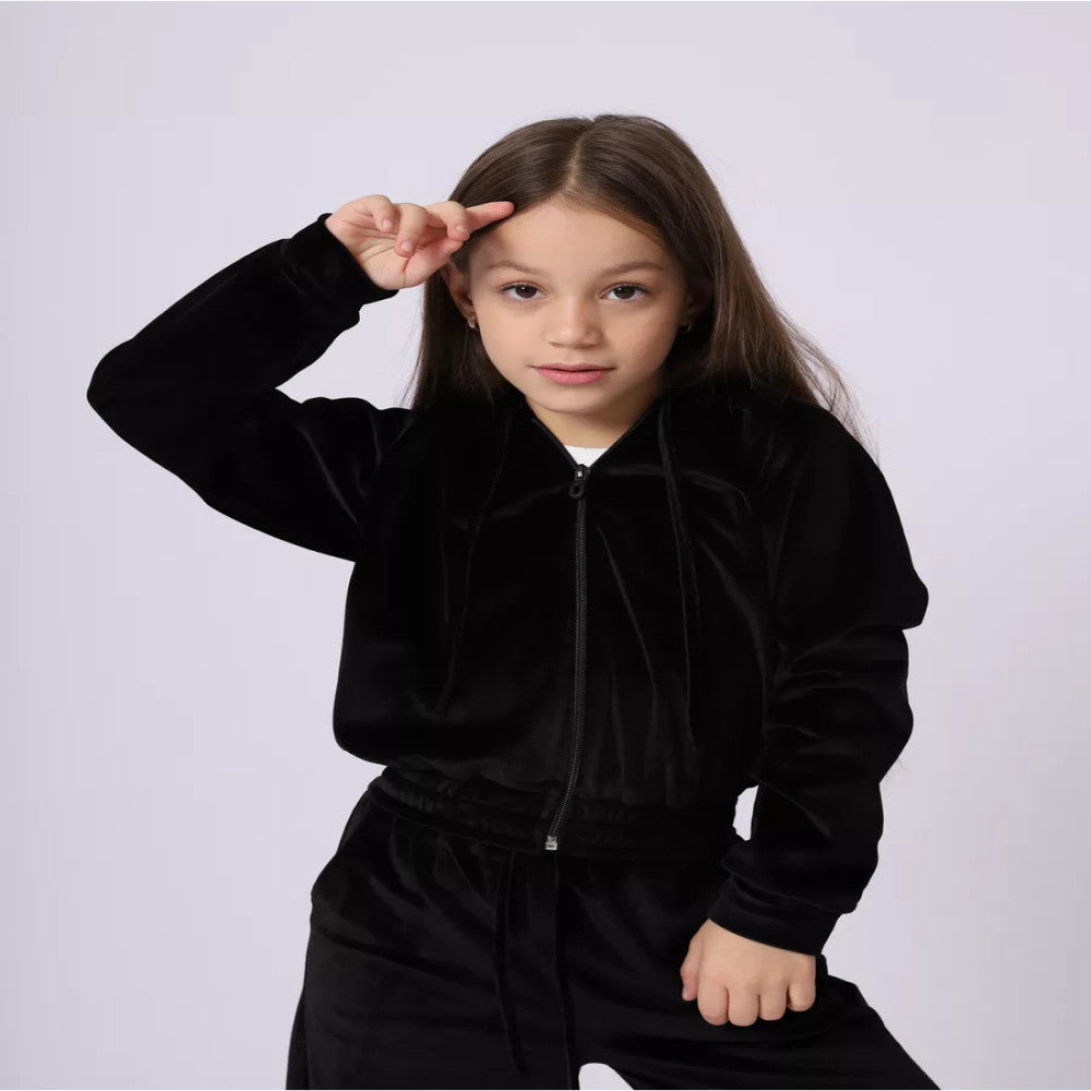 Foreign Trade European and American Spring and Autumn Girls Velvet Hoodie Pants Set Suit image 38