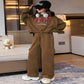 Junior high school students fashionable hoodie set for women in spring and autumn 2025 new styles for big children girls and girls cool and handsome clothes for spring image 2