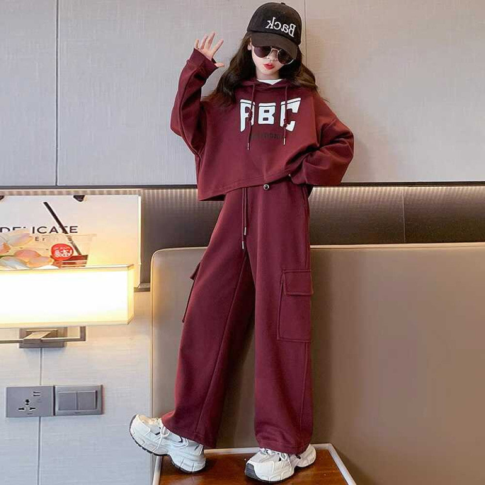 Junior high school students fashionable hoodie set for women in spring and autumn 2025 new styles for big children girls and girls cool and handsome clothes for spring image 22
