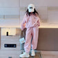 Girls autumn outfit 05 new style children s western style hoodie girls casual sports two piece set for spring and autumn trendy image 0