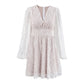 Hollow Jacquard Lantern Sleeve Dress