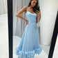 Women's Elegant Party Dress Summer European and American Strap Top D Flower A-line Skirt for Women