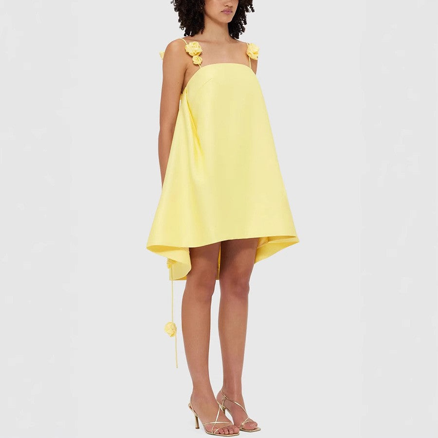 Strap Color Ding Loose Holiday Dress