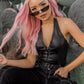 Sisterlinda Sexy Punk Y2K Black PU Leather Crop Top Womens Sleeveless Deep V Neck Backless Camisole Fashion Party Club Vests2021