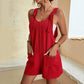 Fashion Women's Jumpsuit Summer 2024 Strappy Sleeveless Casual Loose Solid With Pockets Short Overalls Office Ladies Streetwear