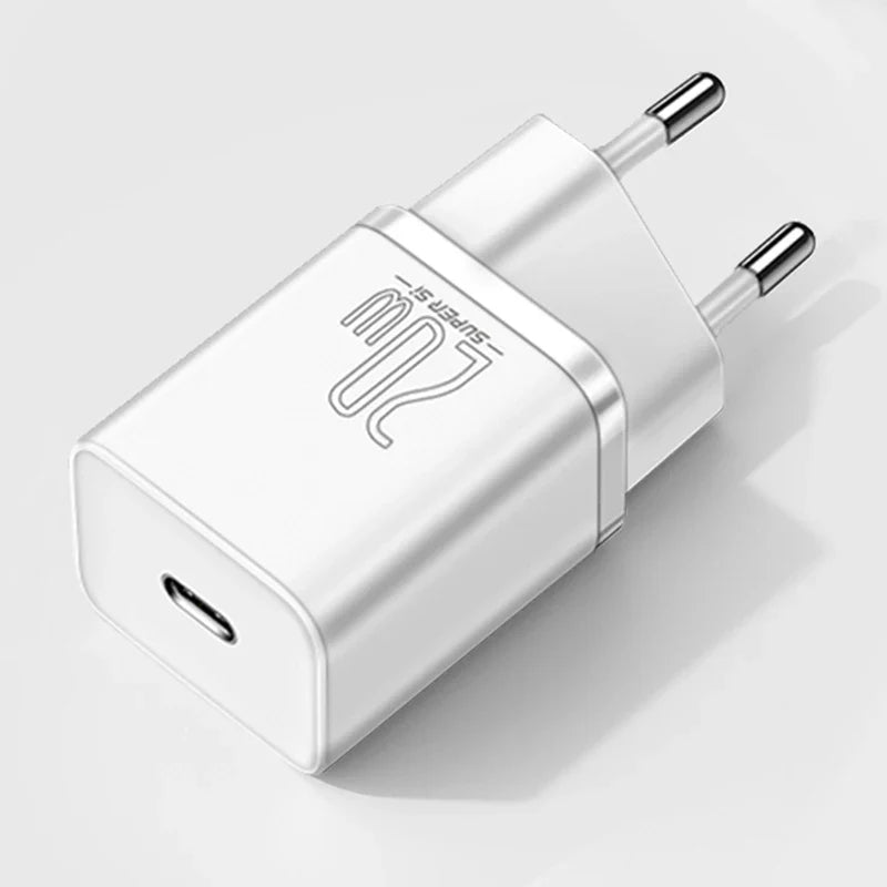 Baseus PD 20W швидка зарядка USB C зарядний пристрій для iPhone 14 13 Pro Max Type C до ip швидка зарядка USB C настінний швидкий зарядний пристрій для телефону