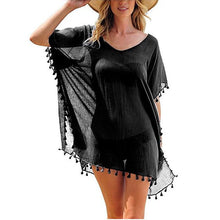 Women Beachwear Swimwear Bikini Beach Wear Cover Up Tassel Summer Dress Loose Solid Pareo Cover Ups