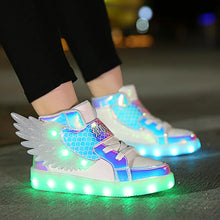 Wings Shoes For Kid Summer Girl Fashion Casual Children Footwear Design Brand Boots Boy Lighted Up Led Sport Sneakers