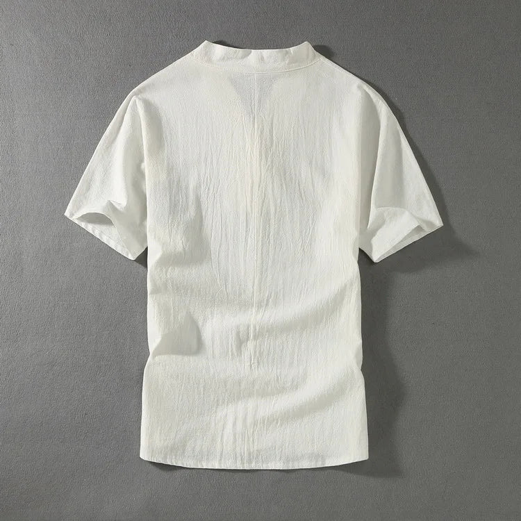 Men's Clothing Large Size Tracksuit Husband 2021 Summer Suit Linen t-shirt Fashion Male Set Chinese Style 8XL 9XL plus Two Piece
